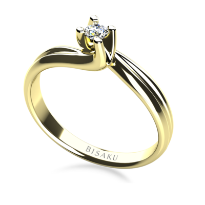 Zásnubní prsten žluté zlato Liora