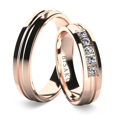 Wedding rings rose gold Flynn