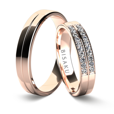 Wedding rings rose gold Isadora