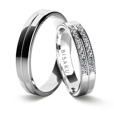 Wedding rings white gold Isadora