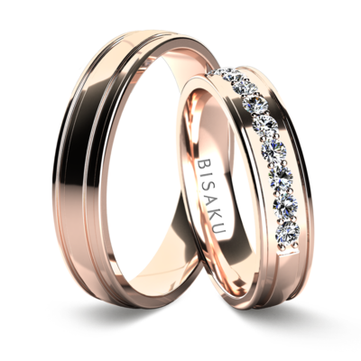 Wedding rings rose gold Talia