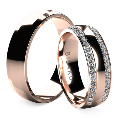 Wedding rings rose gold RheaII