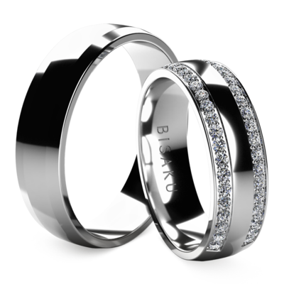 Wedding rings white gold RheaII