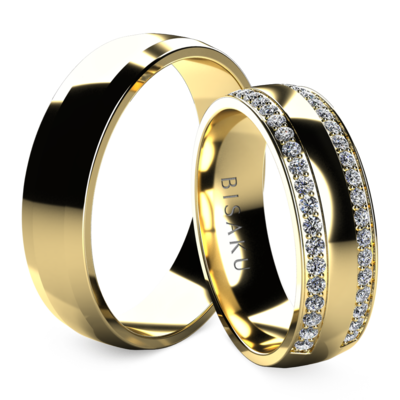 Wedding rings yellow gold RheaII