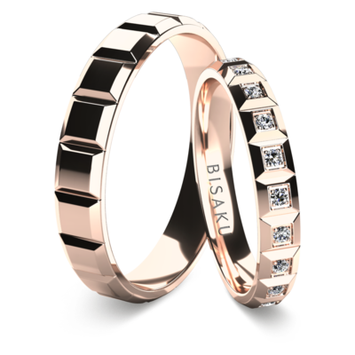 Wedding rings rose gold CalixI