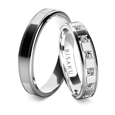 Wedding rings white gold Lysander