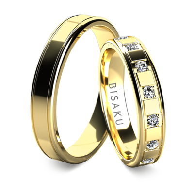 Wedding rings yellow gold Lysander