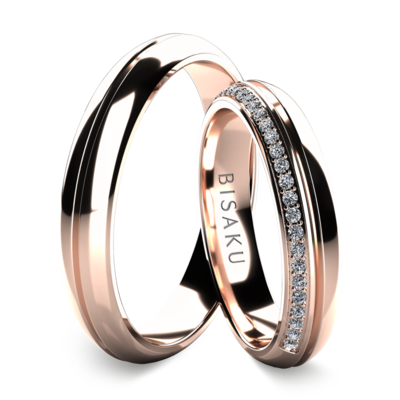 Wedding rings rose gold Saskia