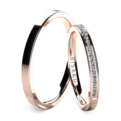 Wedding rings rose gold NolaI