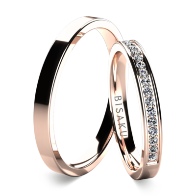 Wedding rings rose gold NolaII