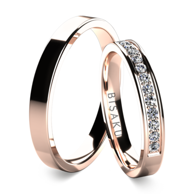 Wedding rings rose gold NolaIII