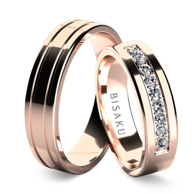 Wedding rings rose gold MiriamIII