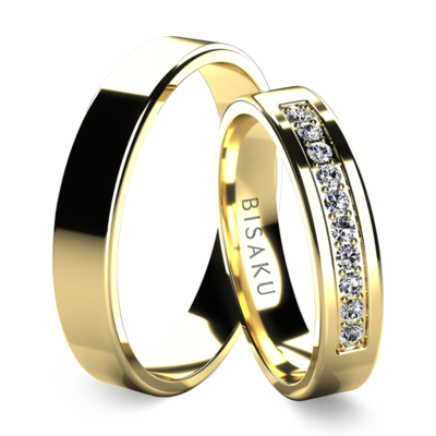 Wedding rings yellow gold Asha