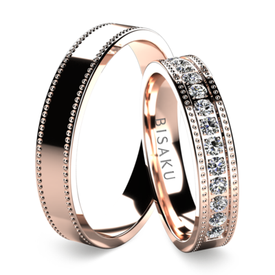 Wedding rings rose gold AmarinIII