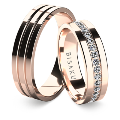 Wedding rings rose gold Amil