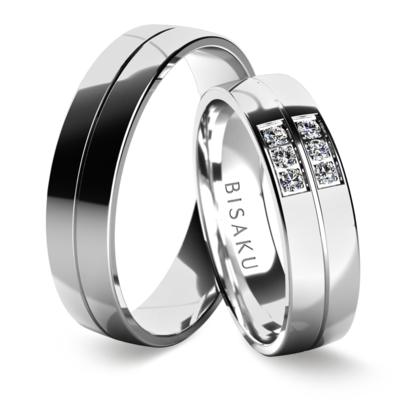 Wedding rings white gold CohenII