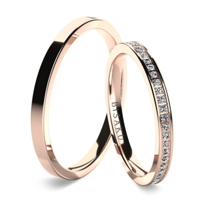 Wedding rings rose gold Gaia