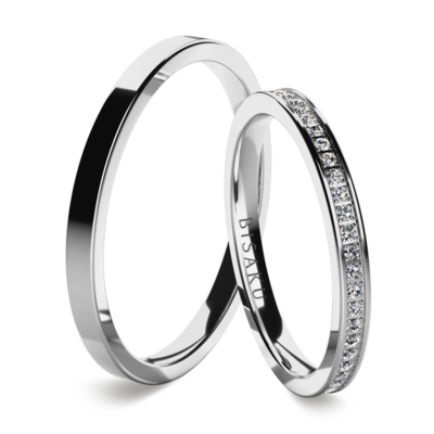 Wedding rings white gold Gaia