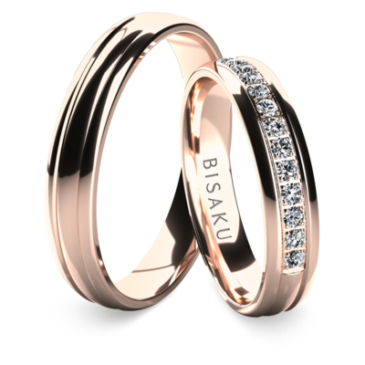 Wedding rings rose gold Vivian