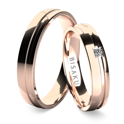 Wedding rings rose gold Pryia