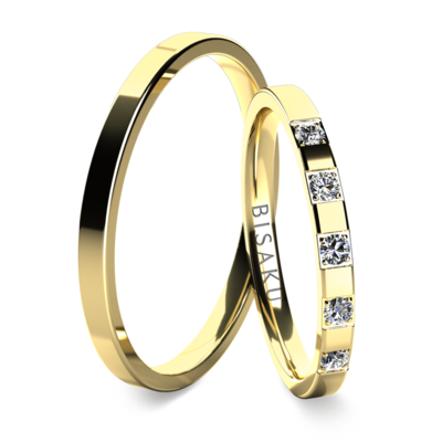 Wedding rings yellow gold Agatha
