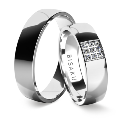 Wedding rings white gold Clarence