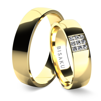 Wedding rings yellow gold Clarence