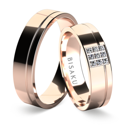Wedding rings rose gold Leander