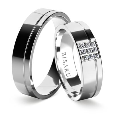 Wedding rings white gold Leander