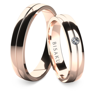 Wedding rings rose gold Tilia