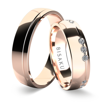Wedding rings rose gold Sika
