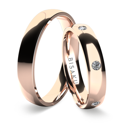 Wedding rings rose gold Paola