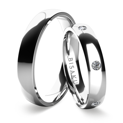 Wedding rings white gold Paola