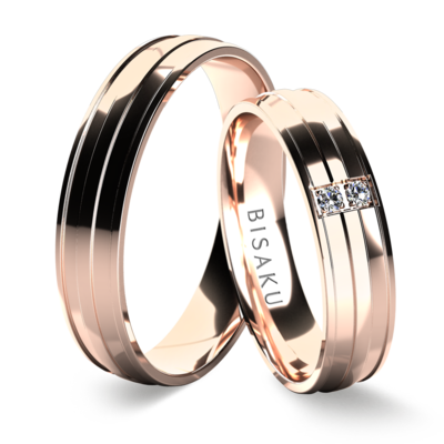 Wedding rings rose gold Fable