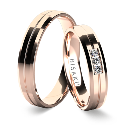 Wedding rings rose gold Desta