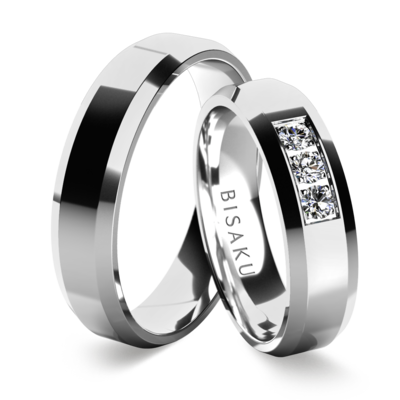 Wedding rings white gold Domino