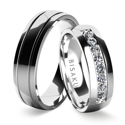 Wedding rings white gold VelvetII