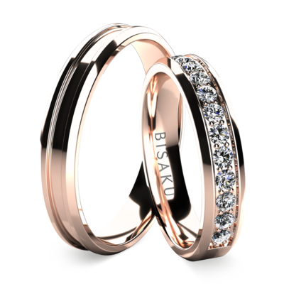 Wedding rings rose gold Sirina