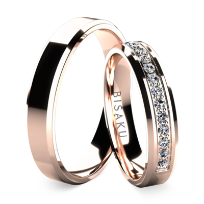Wedding rings rose gold Ensley