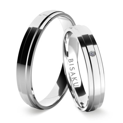 Wedding rings white gold Emery