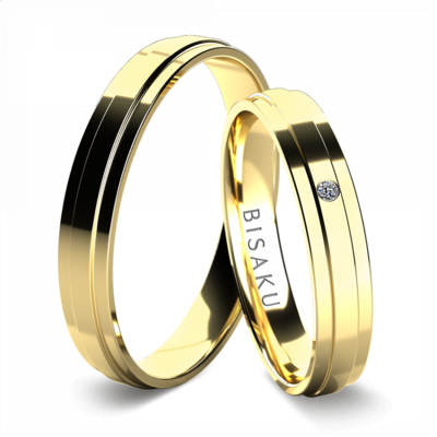 Wedding rings yellow gold Emery