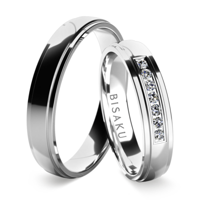 Wedding rings white gold Beryl