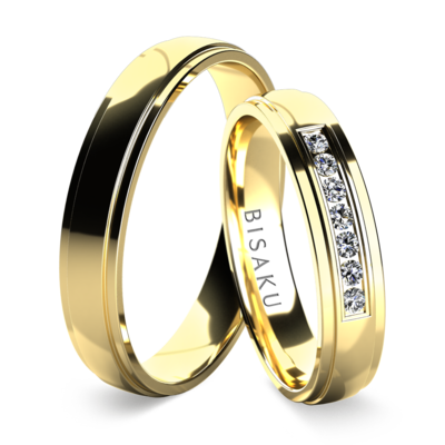 Wedding rings yellow gold Beryl