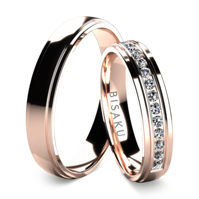 Wedding rings rose gold Alva