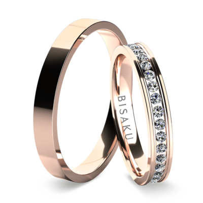 Wedding rings rose gold Finola
