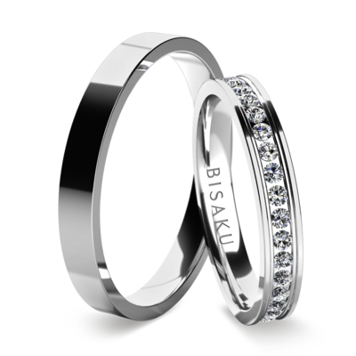 Wedding rings white gold Finola