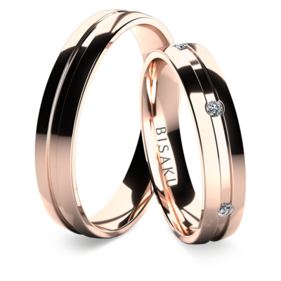 Wedding rings rose gold Omer
