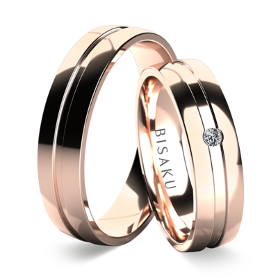 Wedding rings rose gold Lucine