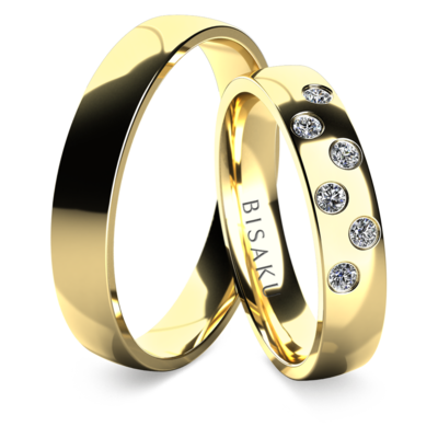 Wedding rings yellow gold ShayII