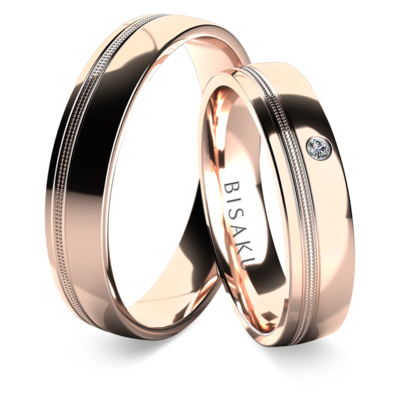 Wedding rings rose gold Tobin